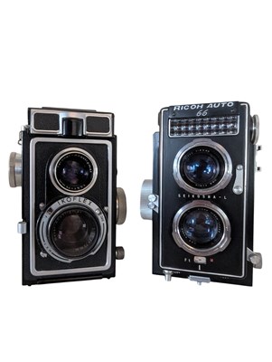 Lot 445 - TWO TLR TWIN REFLEX CAMERAS - ZEISS IKOFLEX - RICOH AUTO 66