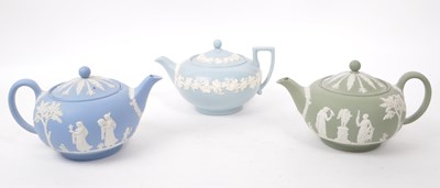 Lot 3 - WEDGWOOD - COLLECTION OF THREE 20TH CENTURY CERAMIC TEAPOTS