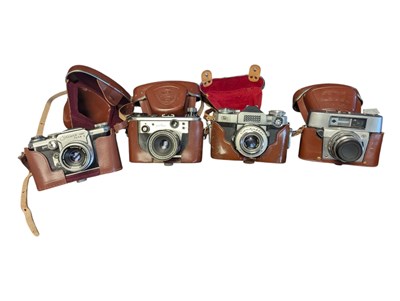 Lot 448 - FOUR 20TH CENTURY VINTAGE SLR FILM CAMERAS