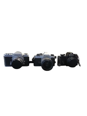 Lot 454 - NIKON, JAPAN - THREE VINTAGE 35MM SLR CAMERAS