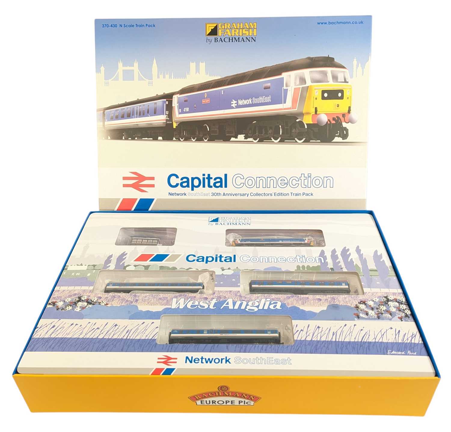 Lot 11 - MODEL RAILWAY - GRAHAM FARISH N GAUGE CAPITAL CONNECTION TRAIN PACK