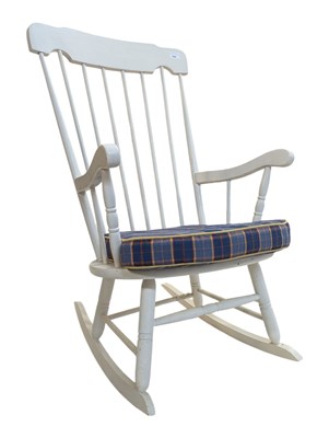 Lot 908 - 20TH CENTURY PAINTED ROCKING CHAIR