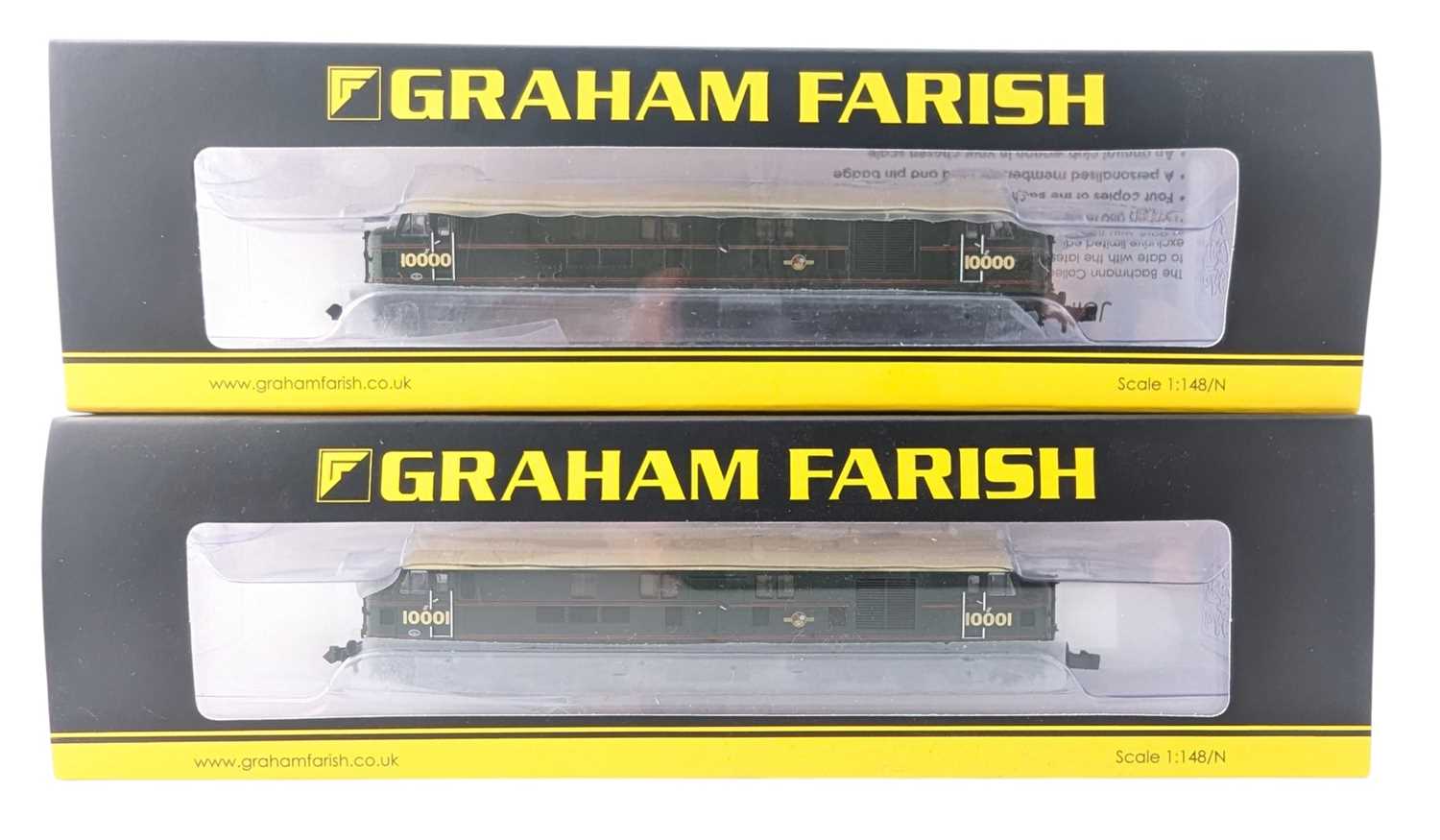 Lot 380 - MODEL RAILWAY - x2 BOXED GRAHAM FARISH N GAUGE DIESEL LOCOMOTIVES