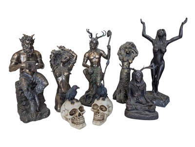 Lot 300 - COLLECTION OF CONTEMPORARY MYTHICAL & MAGICAL RESIN DECORATIVE FIGURES