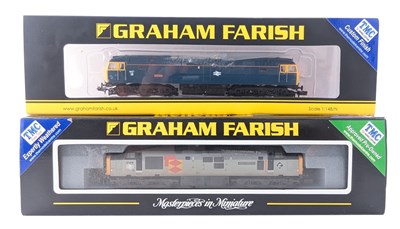 Lot 386 - MODEL RAILWAY - x2 GRAHAM FARISH TMC CUSTOM N GAUGE LOCOMOTIVES