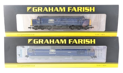 Lot 376 - MODEL RAILWAY - x2 GRAHAM FARISH N GAUGE MAINLINE FREIGHT LOCOMOTIVES