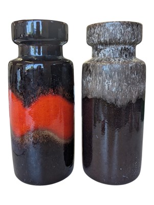 Lot 200 - TWO LATE 20TH CENTURY WEST GERMAN POTTERY VASES