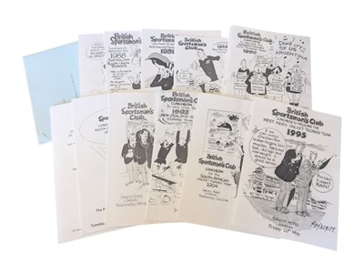 Lot 530 - BRITISH SPORTSMAN'S CLUB - COLLECTION OF ORIGINAL MENUS & RELATED EPHEMERA
