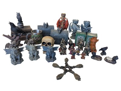 Lot 285 - LARGE COLLECTION OF CONTEMPORARY MYTHICAL & MAGICAL RESIN DECORATIVE ORNAMENTS