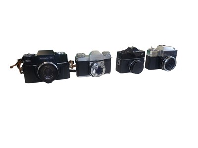Lot 452a - ROLLEI / ZEISS IKON - VINTAGE 126 SLR CAMERAS & 35MM CONTAFLEX