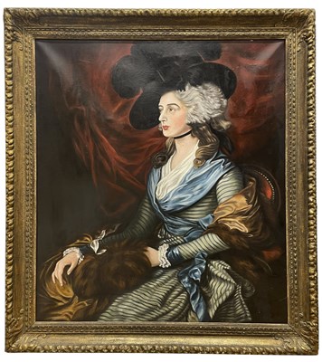 Lot 498 - AFTER THOMAS GAINSBOROUGH - 20TH CENTURY OIL ON CANVAS PORTRAIT OF SARAH SIDDONS