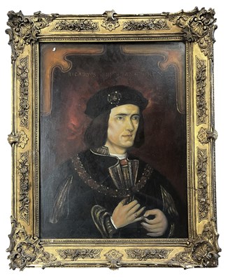 Lot 514 - GERALD TOOBY (1893-1982) AFTER OLD MASTER - RICHARD III PORTRAIT - OIL ON BOARD