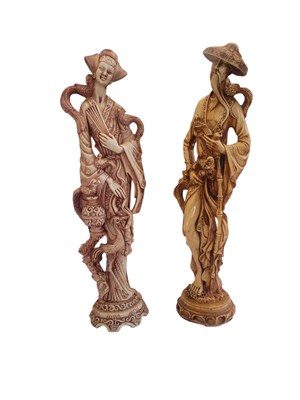 Lot 278 - TWO VINTAGE 20TH CENTURY RESIN FIGURES