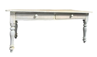 Lot 434 - LARGE 19TH CENTURY VICTORIAN PAINTED PINE SCRUB TOP TABLE