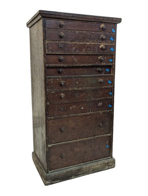 Lot 906 - EARLY 20TH CENTURY MAHOGANY PEDESTAL SPECIMEN CHEST