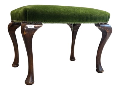 Lot 838 - 20TH CENTURY QUEEN ANNE REVIVAL FOOTSTOOL