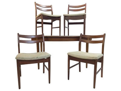 Lot 592 - BRITISH MODERN DESIGN - MID CENTURY TEAK WOOD DINING TABLE & CHAIRS