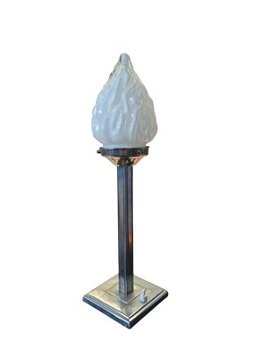Lot 224 - 1930S ART DECO FLAME TABLE LAMP