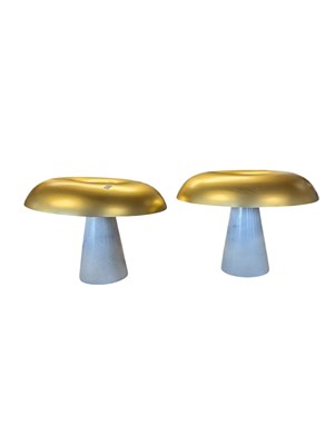 Lot 221 - PAIR OF CONTEMPORARY MUSHROOM TABLE LAMPS