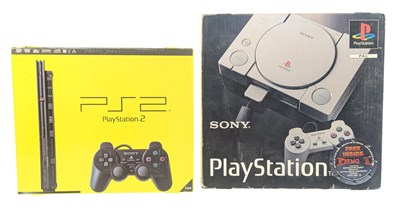 Lot 632 - GAMING - VINTAGE SONY PLAYSTATION 1 AND 2