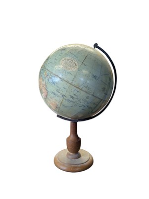 Lot 303a - MID CENTURY TEAK BASE PHILIPS CHALLENGE GLOBE