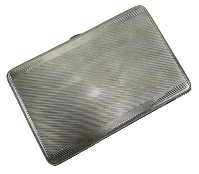 Lot 23 - 20TH CENTURY GEORGE V HALLMARKED SILVER CIGARETTE CASE