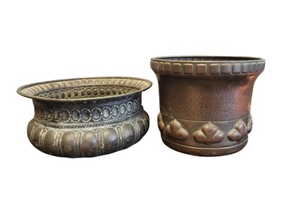 Lot 240A - TWO EARLY 20TH CENTURY COPPER REPOUSSE PLANTERS