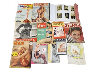 Lot 548 - COLLECTION OF MID TO LATE 20TH CENTURY ADULT GLAMOUR MAGAZINES & CIGARETTE CARDS