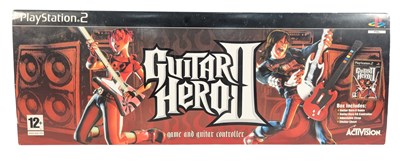 Lot 642 - GAMING - PLAYSTATION 2 ACTIVISION GUITAR HERO 2 GAME & CONTROLLER