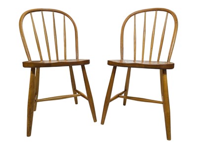 Lot 602 - ERCOL FURNITURE - WINDSOR RANGE MODEL 400 PAIR OF SPINDLE BACK DINING CHAIRS