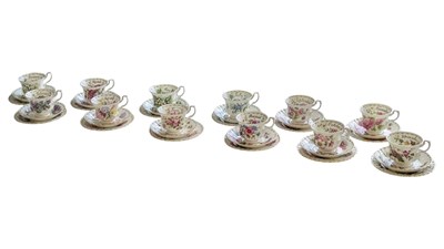Lot 92 - ROYAL ALBERT FLOWER OF THE MONTH FULL SET TRIOS