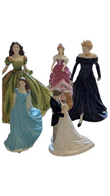 Lot 79 - COLLECTION COALPORT DOULTON WORCESTER BONE CHINA LADY FIGURINES