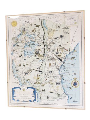 Lot 549 - 1949 EAST AFRICA LAND OF SUNSHINE TOURIST TRAVEL ASSOCIATION MAP