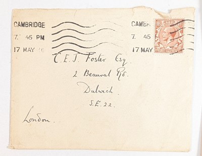 Lot 79 - MUSIC - LETTER FROM DILIP KUMAR ROY TO C.E.J. FOSTER, 1920