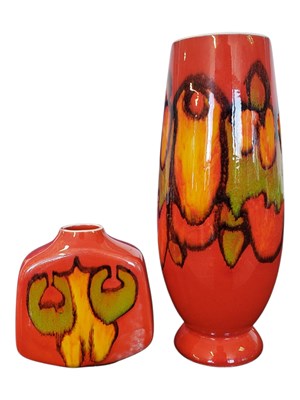 Lot 52 - POOLE POTTERY - TWO LATE 20TH CENTURY DELPHIS VASES