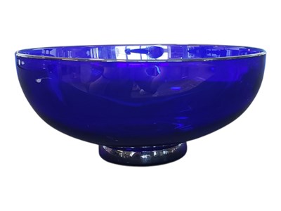 Lot 58 - LATE 20TH CENTURY BRISTOL BLUE GLASS BOWL
