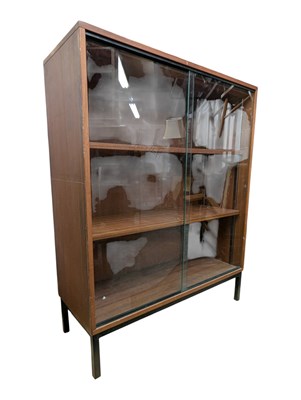 Lot 596 - MID CENTURY 1960S TEAK DISPLAY CABINET
