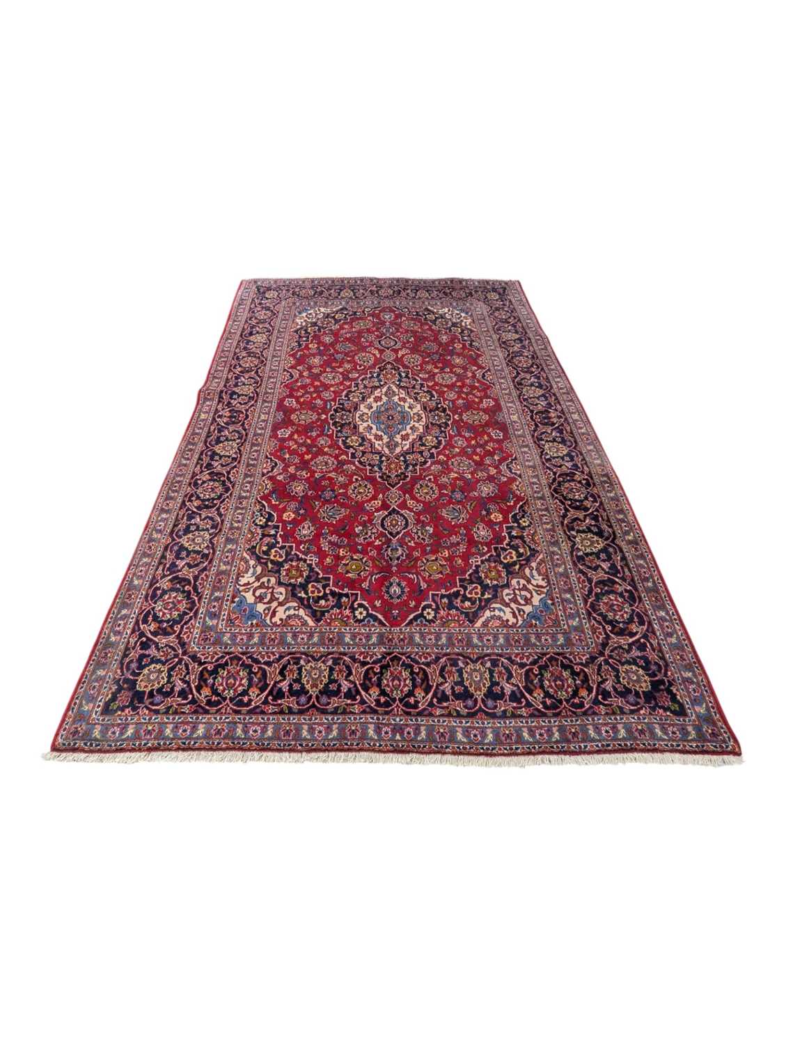 Lot 847 - VINTAGE 20TH CENTURY CENTRAL PERSIAN KASHAN CARPET FLOOR RUG