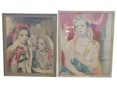Lot 615 - AFTER MARIE LAURENCIN (FRENCH, 1883-1956) - TWO MID CENTURY PORTRAIT STUDY PRINTS