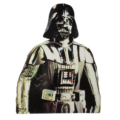 Lot 4 - STAR WARS - DAVE PROWSE 1935-2020 - SIGNED DARTH VADER STANDEE