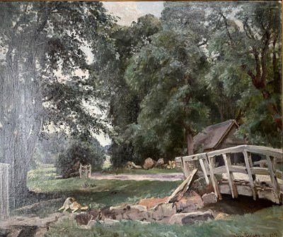 Lot 414 - VIGGO CHRISTIAN FREDERIK VILHELM PEDERSEN (1854-1926) - OIL ON CANVAS PAINTING