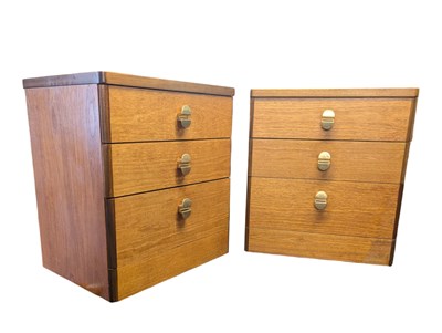 Lot 610 - RON CARTER FOR STAG FURNITURE - CANTATA RANGE - PAIR OF BEDSIDE CHEST OF DRAWERS