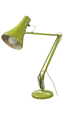 Lot 612 - VINTAGE MID CENTURY GREEN PAINTED INDUSTRIAL ANGLEPOISE LAMP