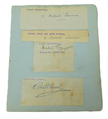 Lot 95 - SUFFRAGETTE MOVEMENT - COLLECTION OF AUTOGRAPHS
