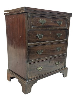 Lot 811 - 19TH CENTURY GEORGE III MAHOGANY CHEST OF DRAWERS