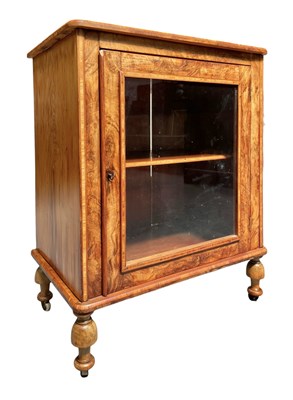 Lot 419 - 19TH CENTURY FIGURED WALNUT PIER CABINET
