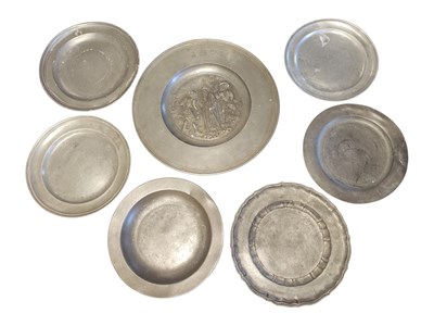 Lot 265 - COLLECTION OF 18TH & 19TH CENTURY PEWTER PLATES