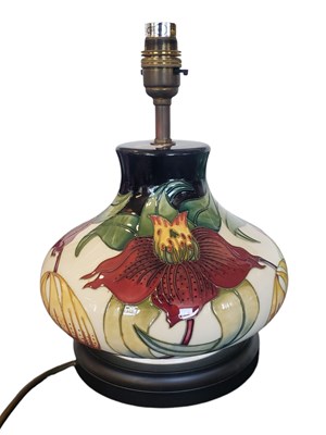 Lot 64 - LATE 20TH CENTURY MOORCROFT CERAMIC LAMP BASE