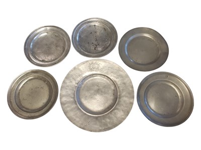 Lot 266 - COLLECTION OF 18TH & 19TH CENTURY PEWTER PLATES