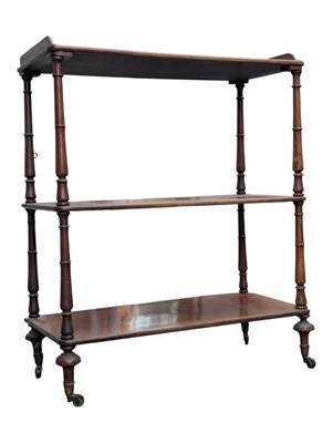 Lot 844 - VICTORIAN 19TH CENTURY WALNUT WHATNOT